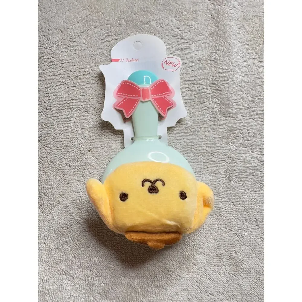 Pompompurin Sanrio hand held plushie mirror yellow kawaii